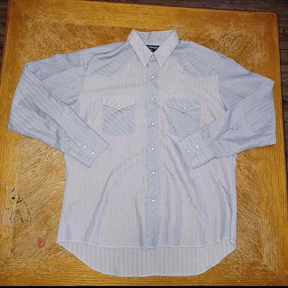 Wrangler Shirt Made in USA 80's 70's Pearl Snap Button Down Men's size XL. - Picture 1 of 6